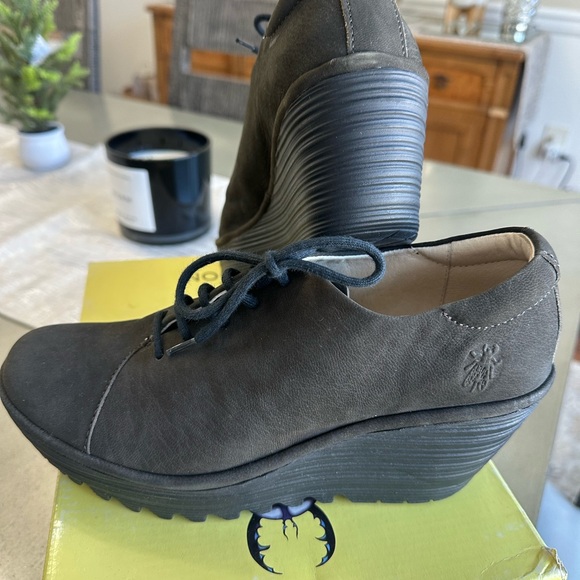 FLY LONDON YUMI683FLY CUPIDO NICOTINE grey/black/brown Shoes size 39 size 8 - Picture 6 of 13